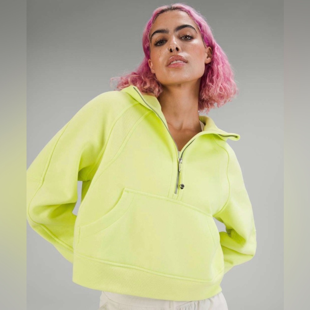 Lululemon Scuba Oversized Half-Zip Hoodie Electric Lemon size XS/S